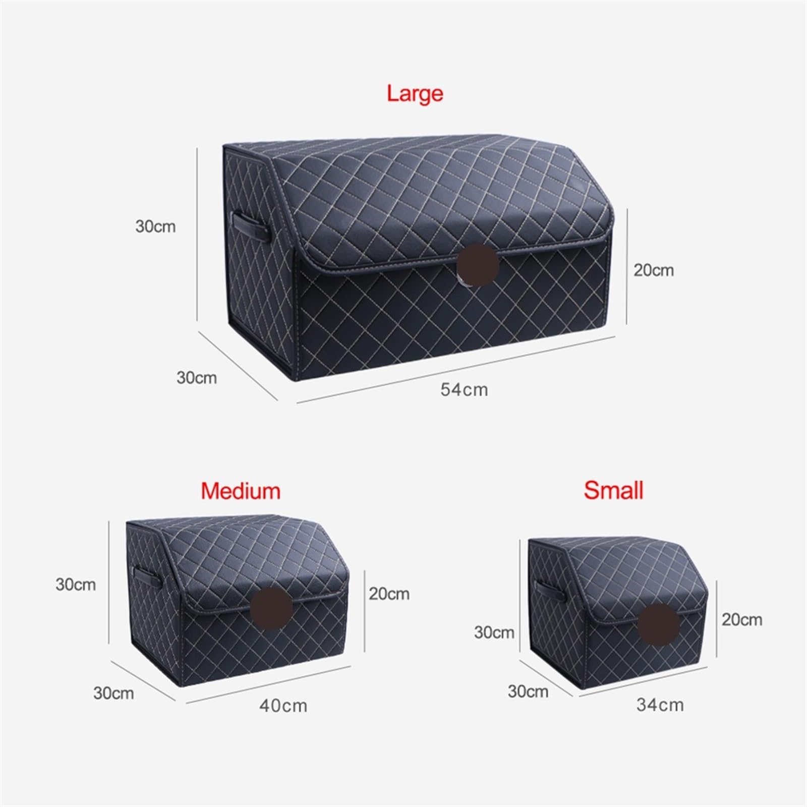 PU-Leder-Kofferraum-Aufbewahrungsbox-Organizer, faltbare Tasche