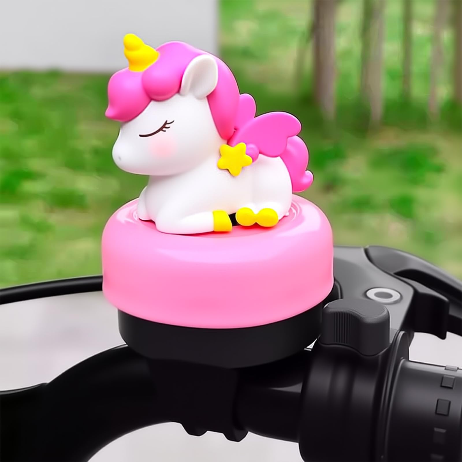 Bike Bell Kids Bicycle Bell with Loud & Clear Sound Alloy Kids Bike Bells for Scooter Road and Mountain Bikes Accessories Fits 22mm Handle (Unicorn)