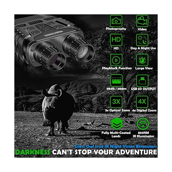 Digitales Infrarot-Nachtsicht-Fernglas, IR-Nachtsichtbrille für die Jagd mit 5,9 cm (2,3 Zoll) TFT-LCD… – Bild 3
