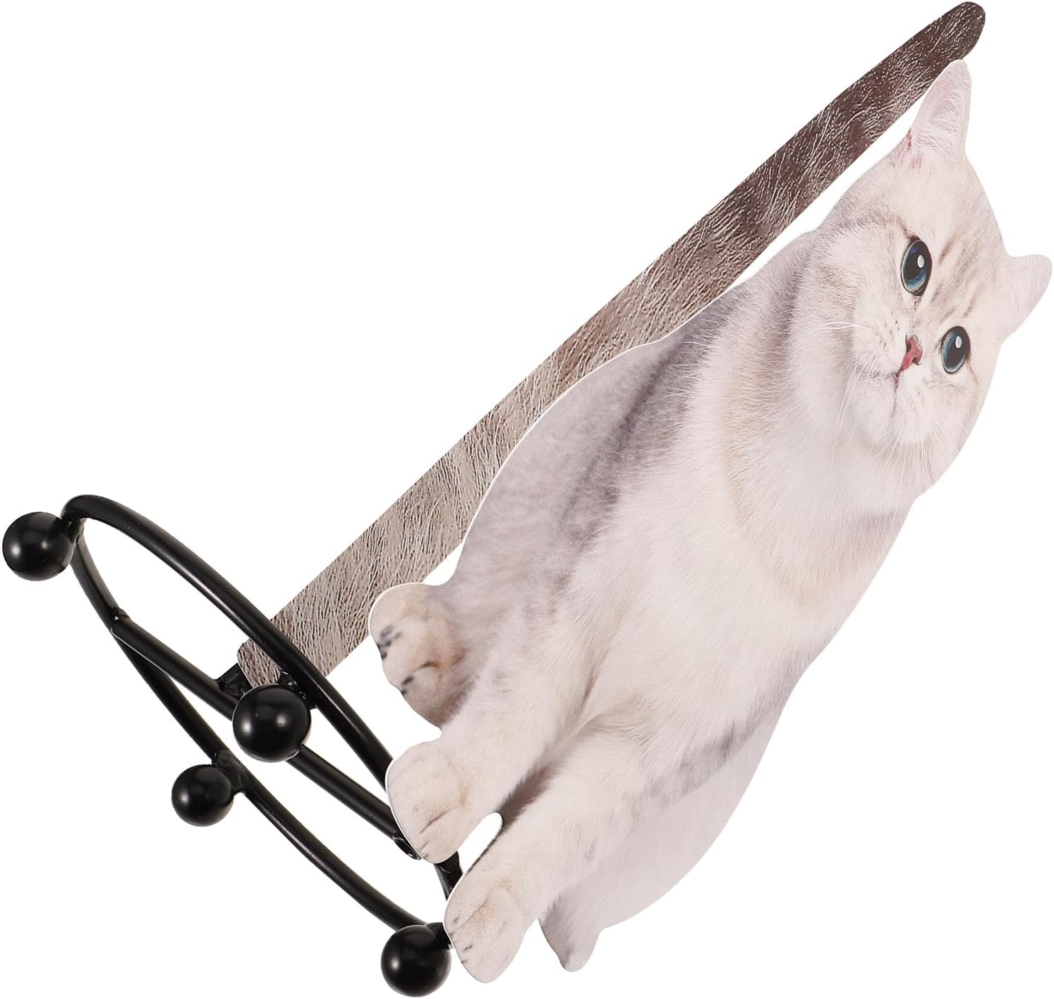 Cat Shaped Toilet Paper Holder Fun Tissue Roll Rack Iron Craft Decorative Storage Stand for Bathroom and Living Room