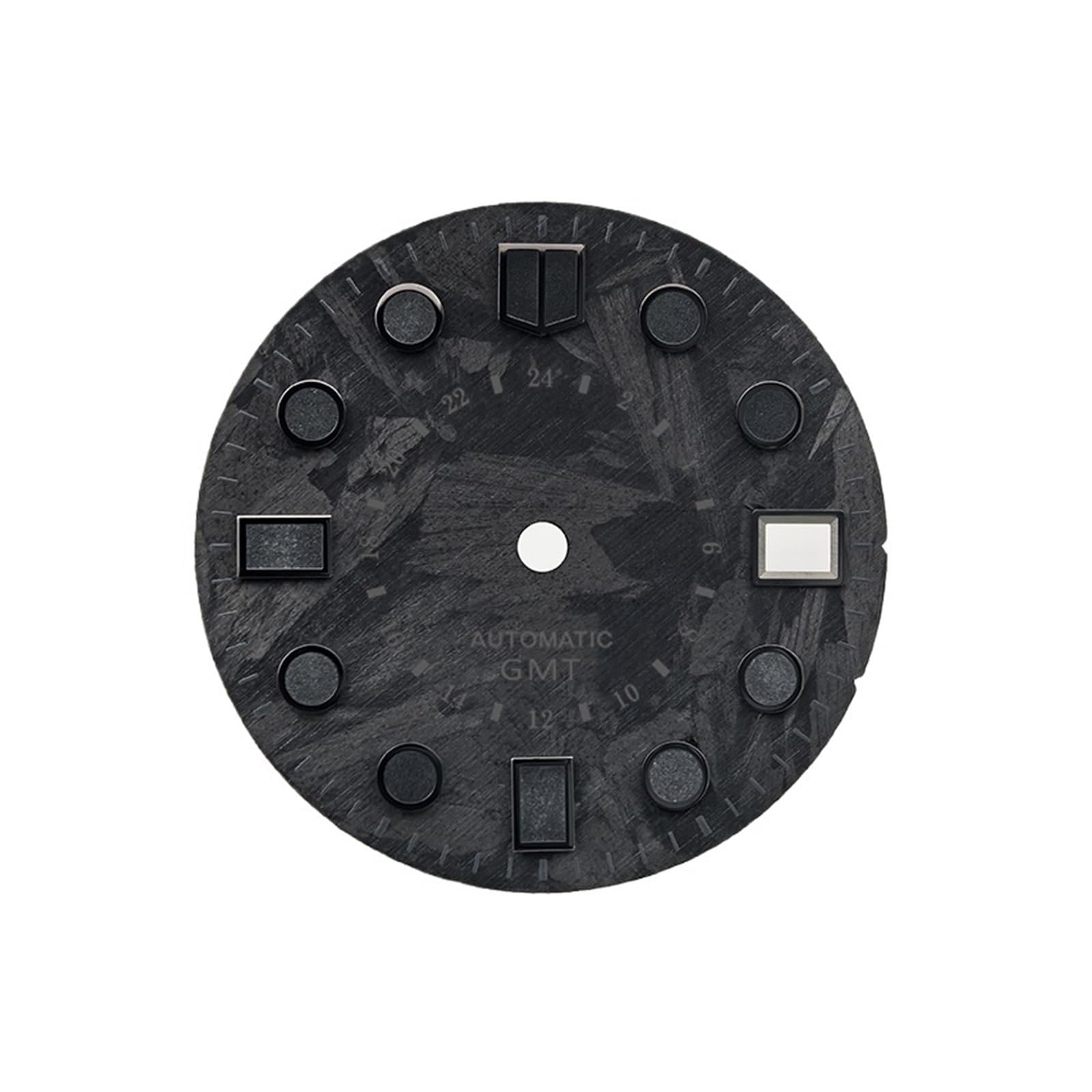 Generisch Karbonfaser-MM-Zifferblatt, 28,5 mm GMT-NH34-Zifferblatt, schwarzes Lume SKX007 NH35