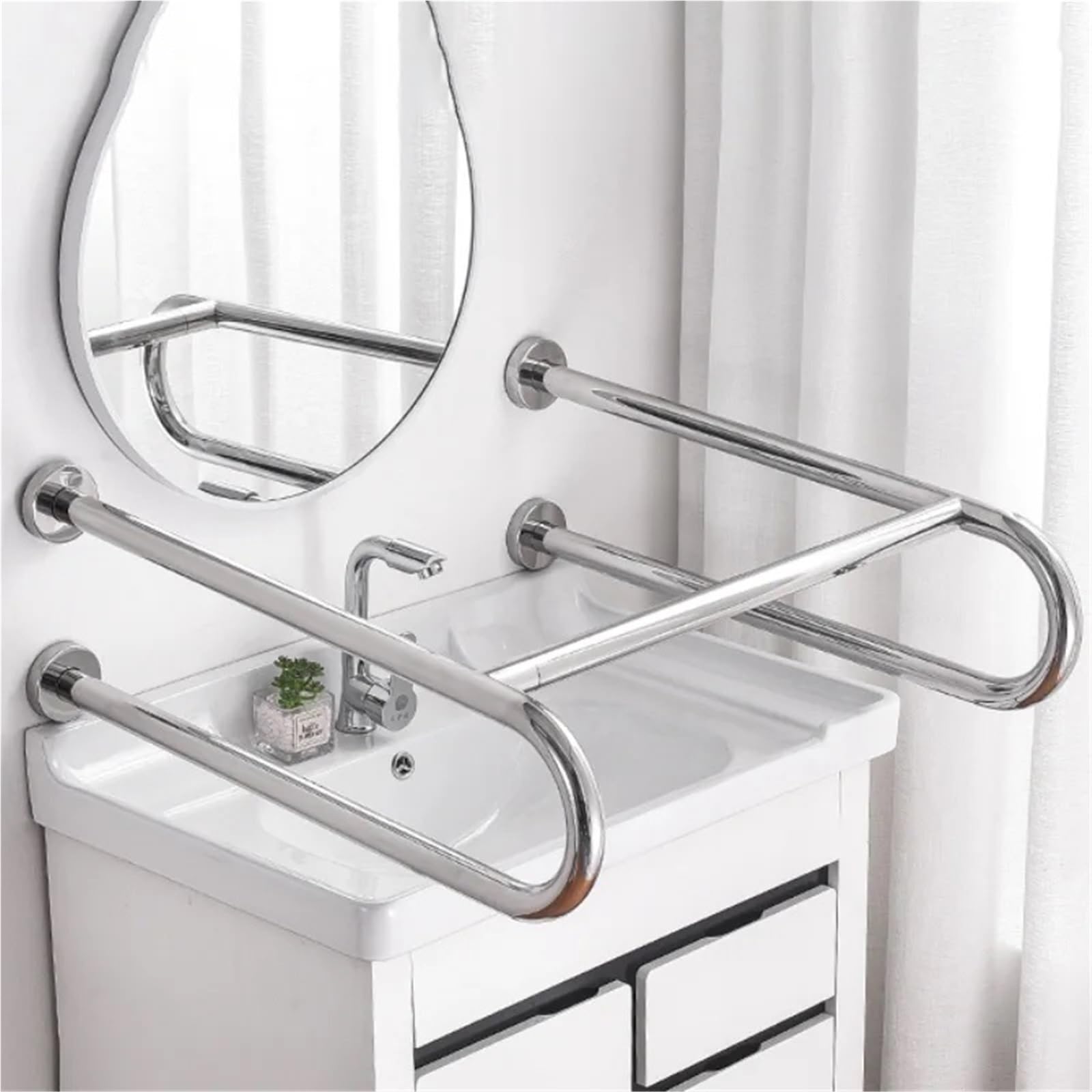 Maniglione da Bagno Corrimano per Bagno, corrimano per WC, corrimano per WC, Barra di Sicurezza per Doccia, Sedile di Sicurezza per WC, Comodino per Anziani(3)