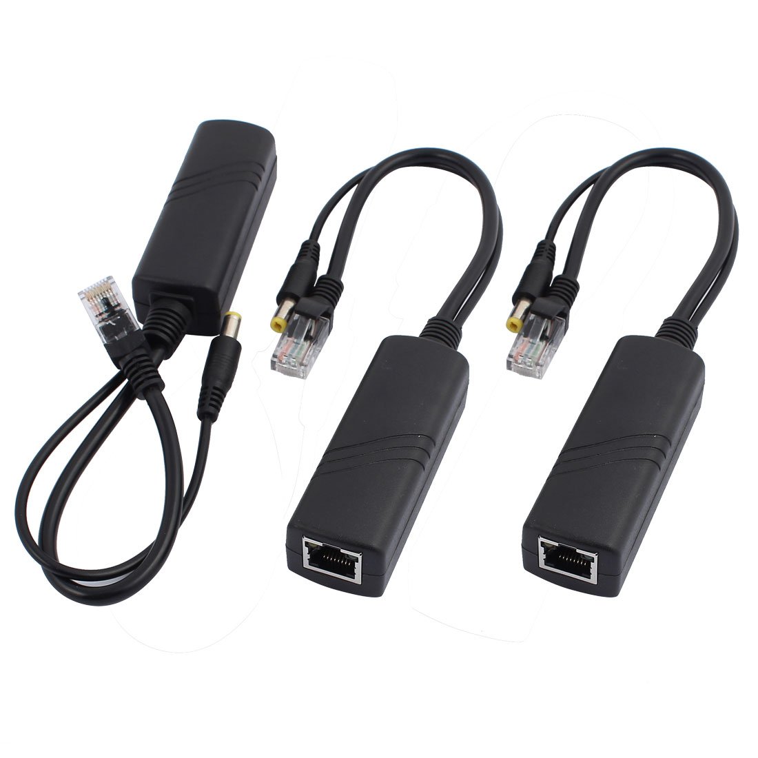 Aexit Kamera IP RJ45 POE Adapter zasilania przez Ethernet Wtryskiwacz + kabel rozdzielajÄ…cy 3 szt(Adaptateur alimentation par câble Ethernet pour caméra IP RJ45 POE + câble séparateur 3PCS