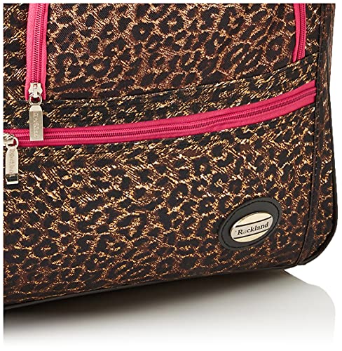 Rockland Rolling Duffel Bag, Pink Leopard, 30-Inch