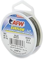 Vista 71 de Alambre de pesca americano Surflon recubierto de nailon 1x7 de acero inoxidable, línea líder de pesca para agua salada, prueba de 10 libras - prueba