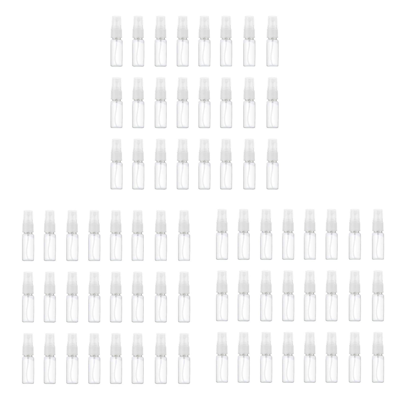Jnchdghwa 72Pcs 20Ml Transparent Empty Bottles Portable Refillable Fine Mist Sprayer Bottles