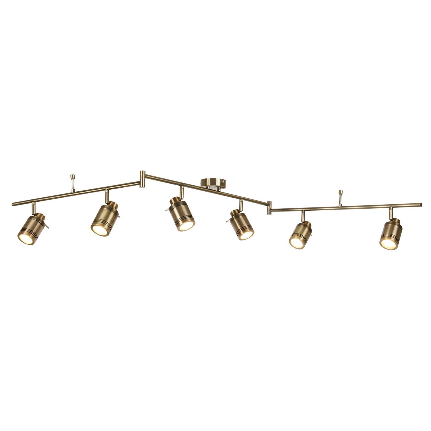 Search 6 Ip44 Bathroom Spot Split-Bar Antique Brass Light