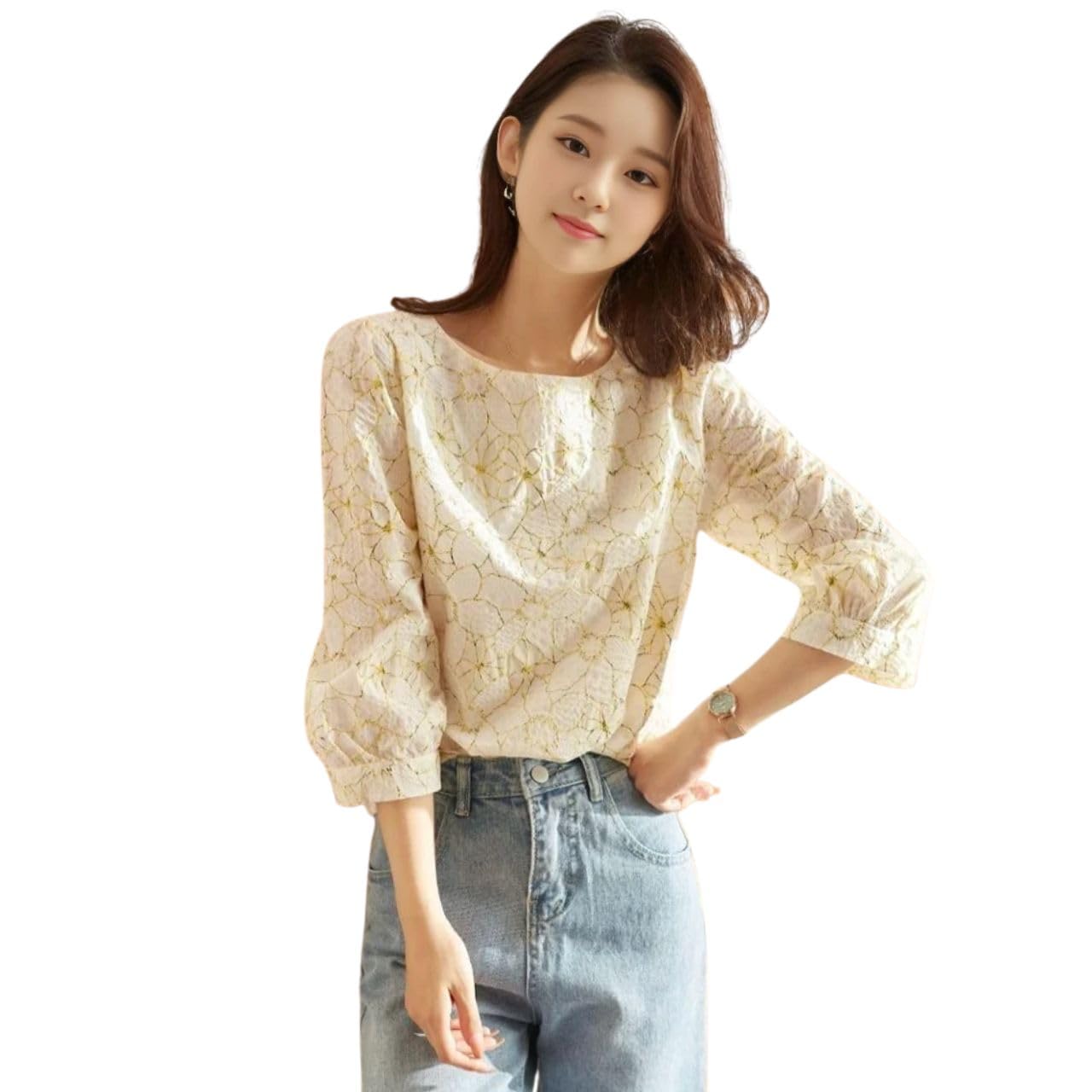 Amazon | [J-Scott] 【在庫限り】[ジェイスコット] 花柄ブラウス