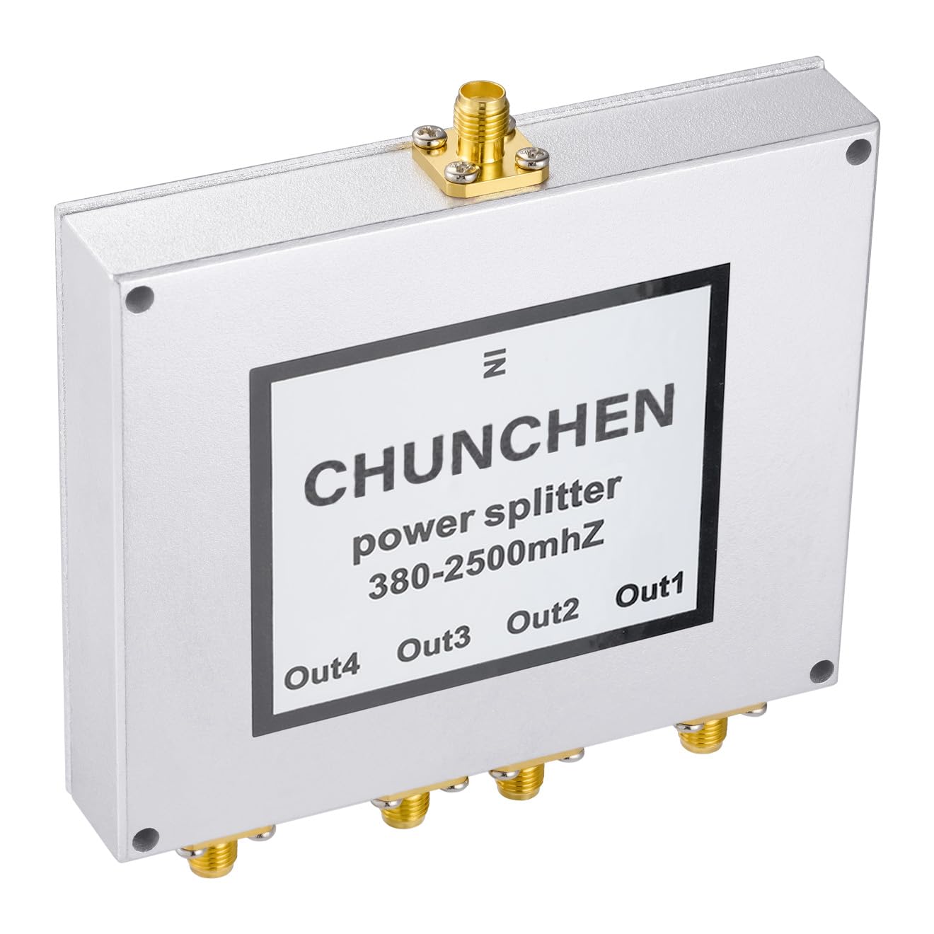 Conector SMA hembra de 4 vías, divisor de potencia de 50 ohmios, divisor de señal de 380 MHz-2500 MHz, divisor de señal de cable, 1 entrada y 4 salidas para cable de antena
