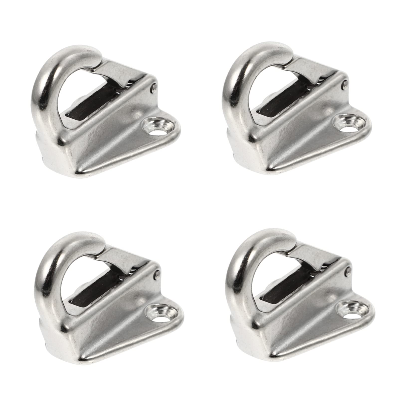 Hemoton Boat Coat Hooks 4pcs Stainless Steel Marine Yacht Hooks for Bimini Top