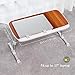 Utaxo Laptop Desk Lap Tray for Bed Laptop Table for Working Study Eating, Foldable Adjustable and Portable in Home Office College University Dormnity (Brown)