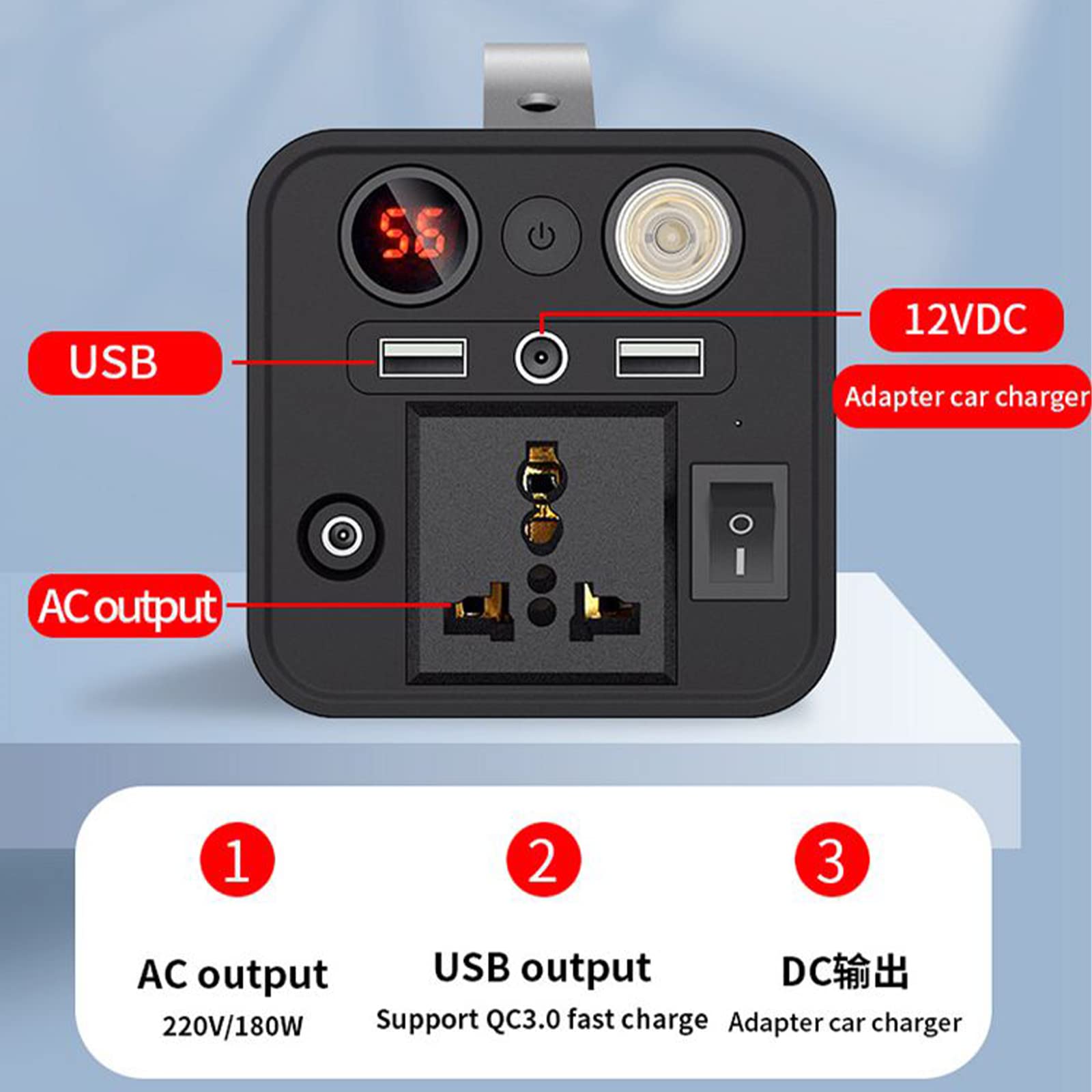 Booster Batterie Voiture 4500A 16800mAh - Démarre Jusqu'à 9L Diesel/10L Essence, écran LCD, Lampe LED