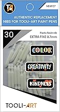 TOOLI-ART 30 x Extra Fine Tip Acrylic Paint Pen Replacement Tips Easy to Replace