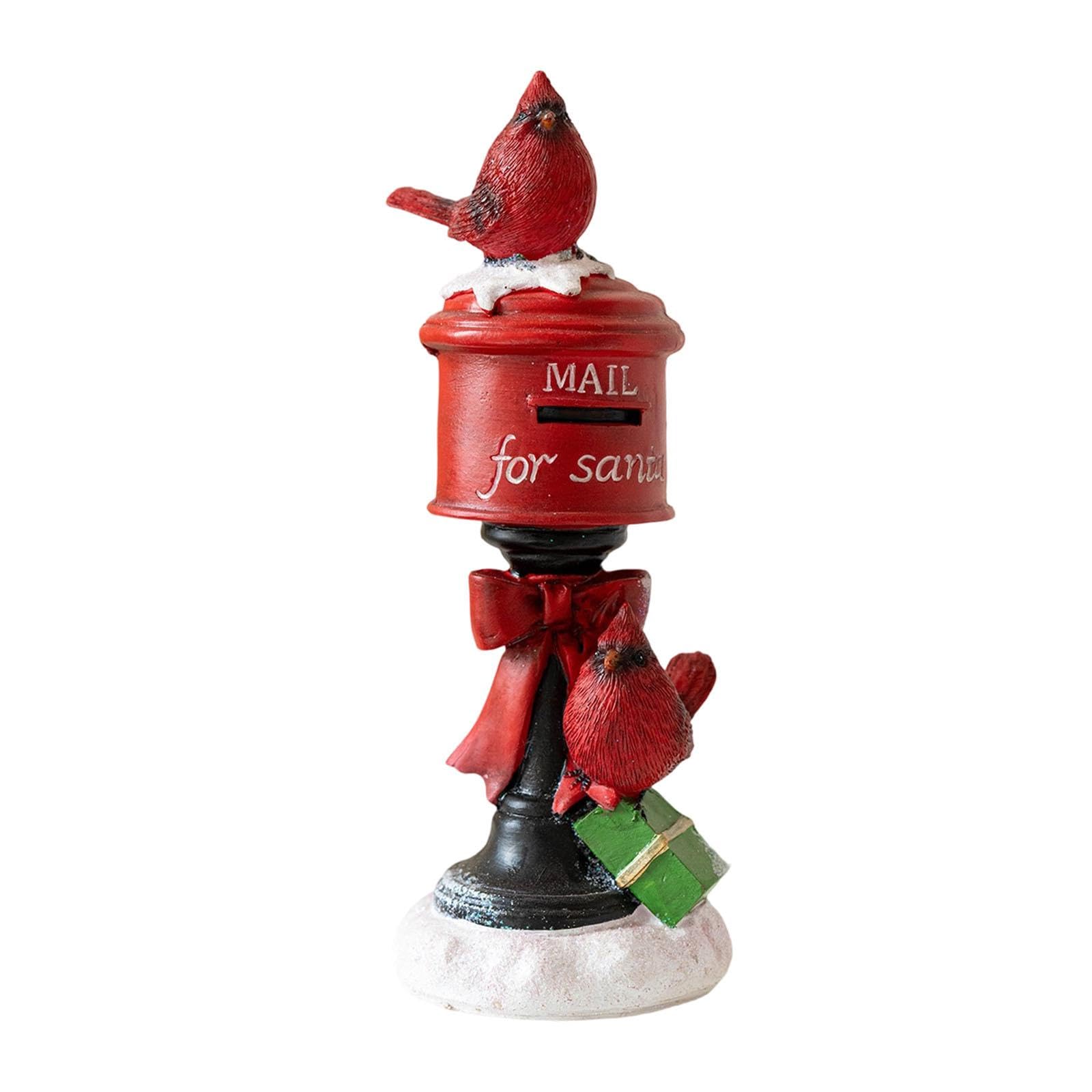 Figura de Cardenal Navideño, Escultura, Centro de Mesa, Decoración Navideña, Decoración de Mesa, Estatua de Pájaro para Estantería O Repisa de, Style a