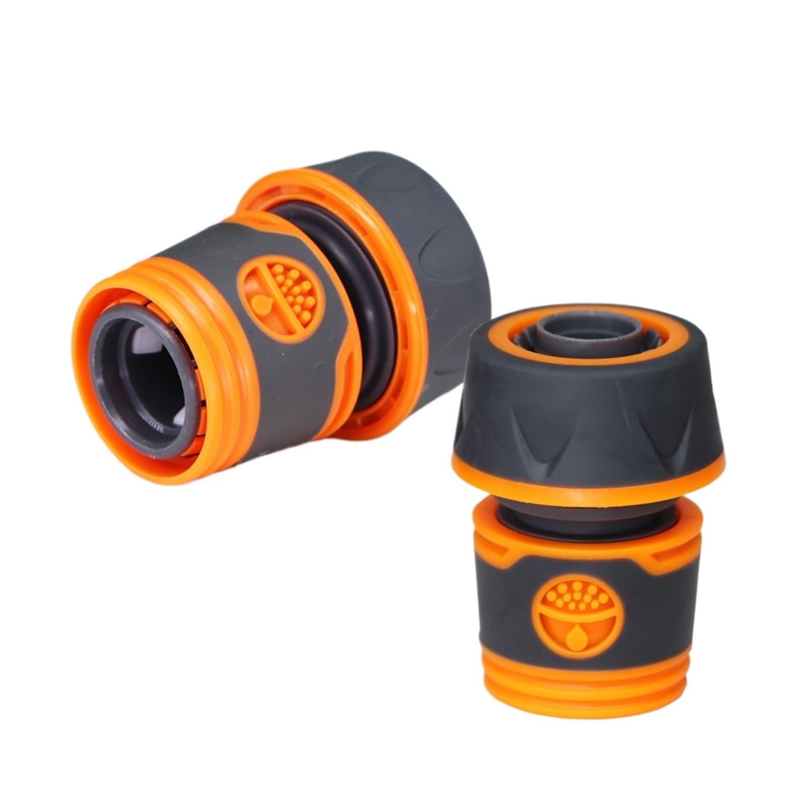 Conector rápido de manguera, adaptador de acoplamiento de goma de plástico, acoplador de sistema de riego, válvula de cierre, 1/4, 3/8 '', 1/2'', 3/4''(Mx1pcs)