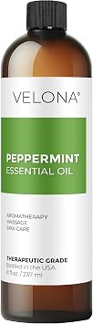 velona Peppermint Essential Oil - 8 fl oz, Pure Natural, Therapeutic Grade