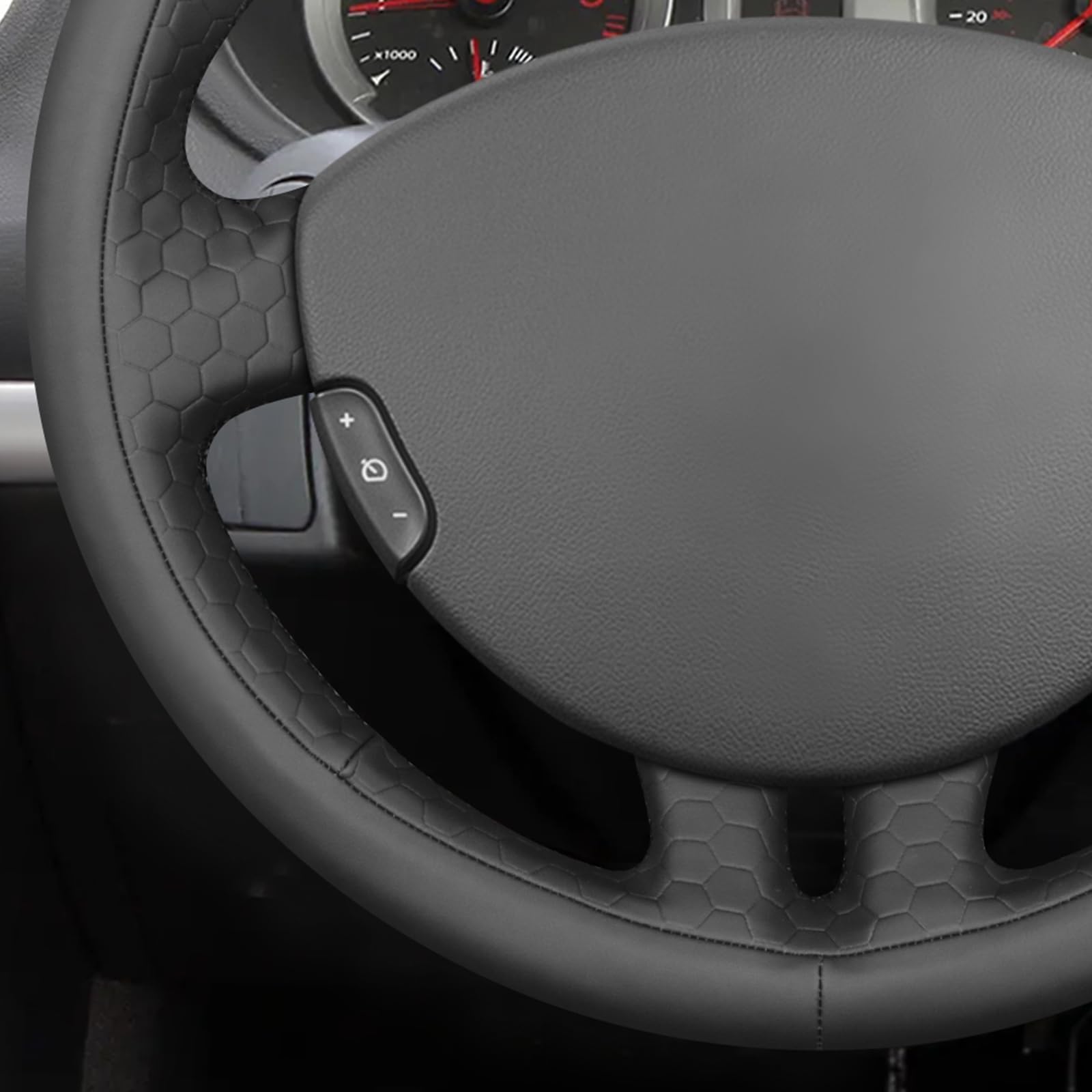 MEWANT Housse de volant style 3D pour Renault Clio 3 2005-2012 - Accessoire de volant pour Renault Clio 3