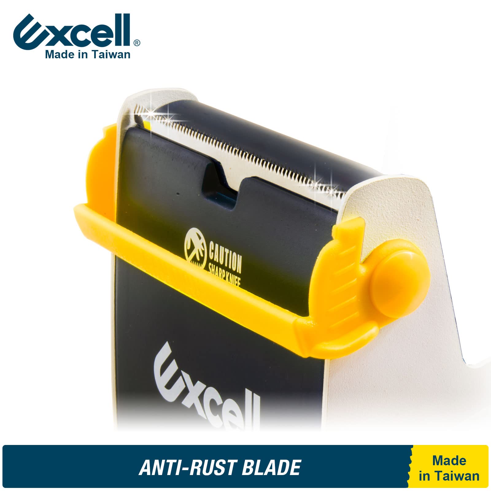Excell Dispenser di nastro adesivo multi-rotolo Premium da tavolo (7,6 cm di larghezza) con base ponderata Robusta base in metallo Disponibile per uso intensivo, in ufficio e in magazzino (76,2 mm)
