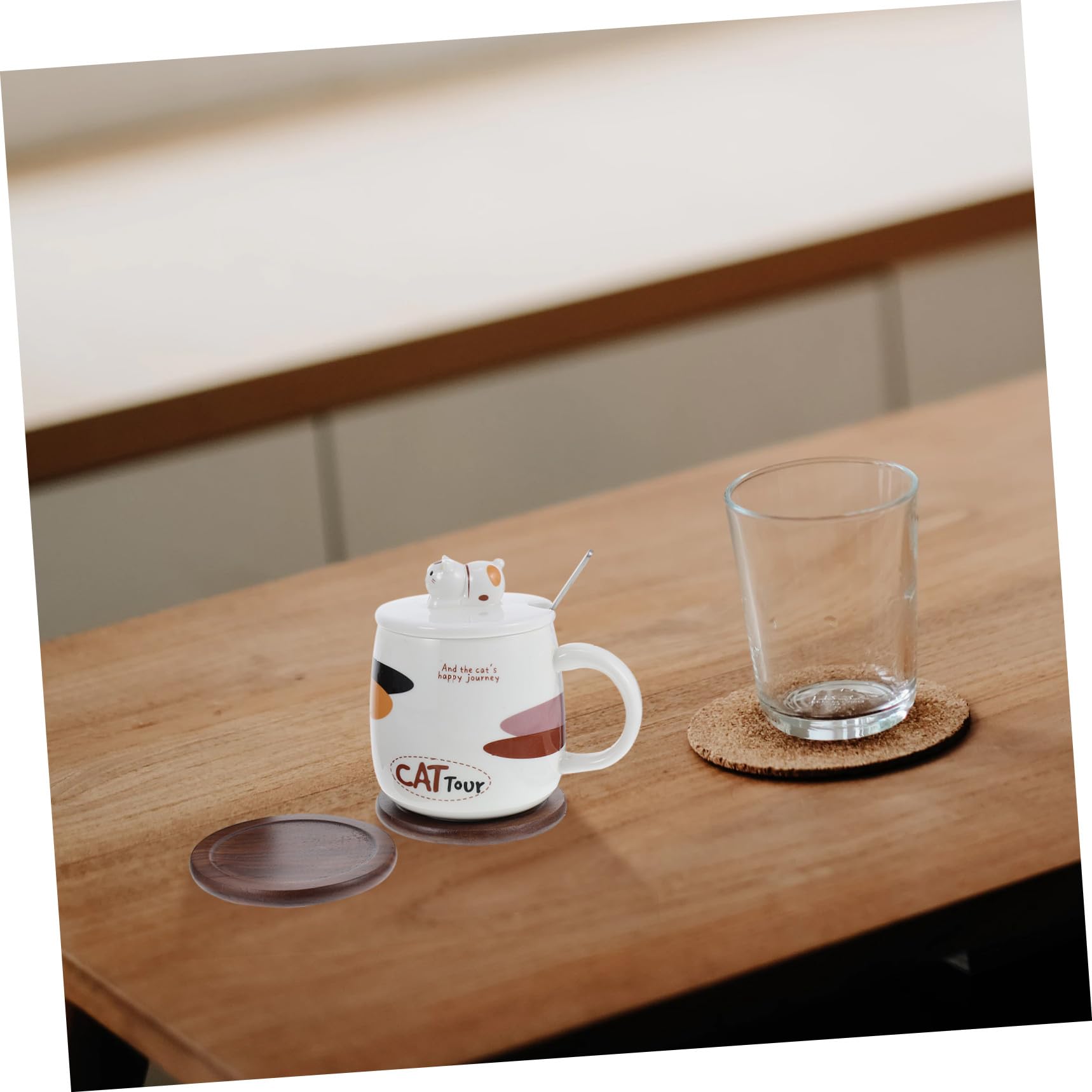 OUNONA 1 Satz Untersetzer Aus Holz Girly Arbeitsplatte Untersetzer Im Freien Dekorativ Groß Mit Für Runden Schutz Getränke Klein Cup -untersetzer Coffee Hölzern