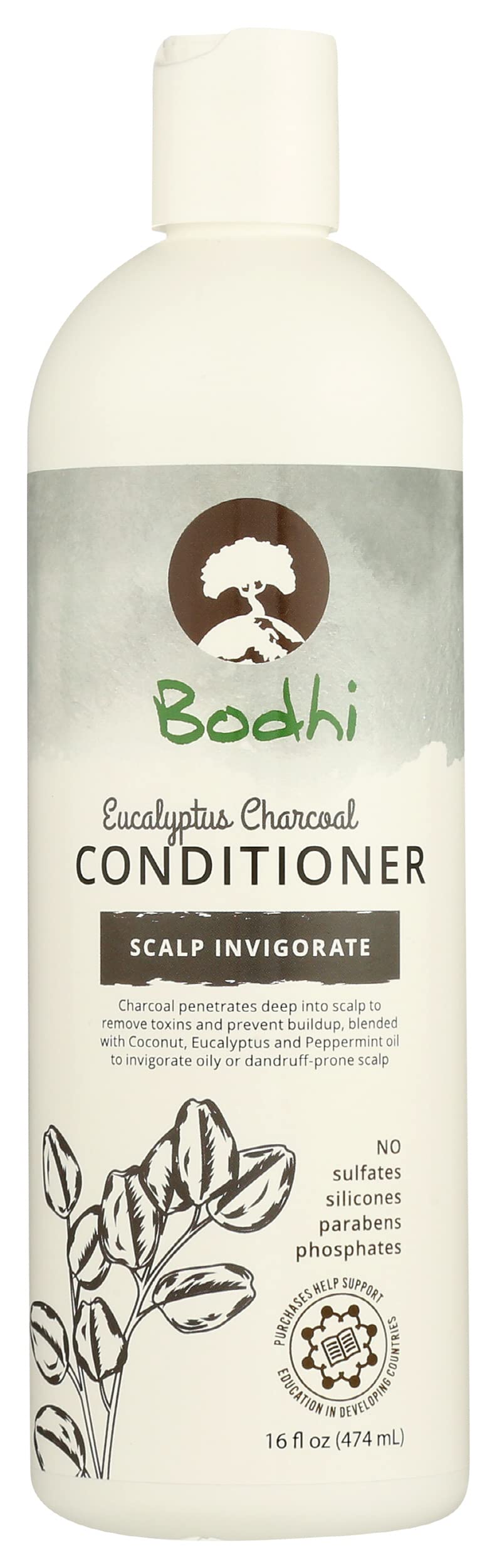 Bodhi Handmade SoapConditioner Charcoal Detox Eucalyptus, 16 Fl Oz