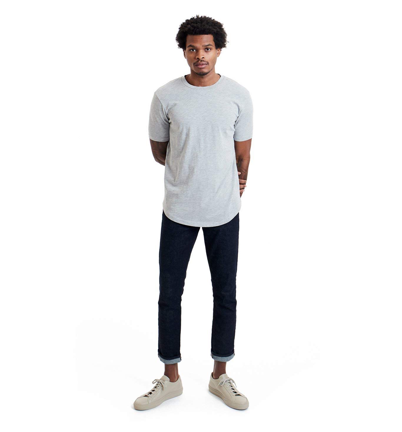 Men's Slub Scallop Crew T-Shirt | Durable Tailored Fit Crew Neck Tee Made in The USA