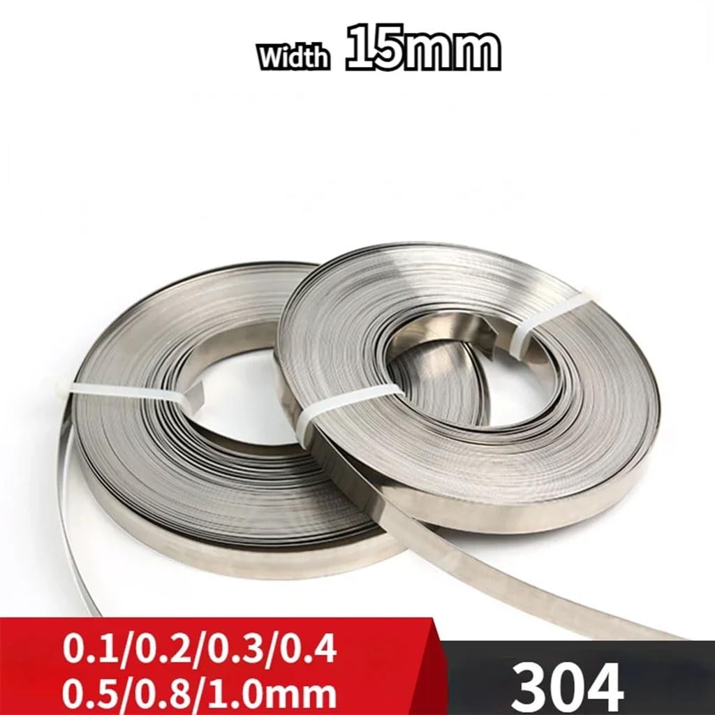 1 Stücke 304 Edelstahl Folie Streifen Blatt Dünne Platte Breite 15 Mm Dicke 0,1mm 0,2mm 0,3mm 0,4mm 0,5mm 1mm Länge 1meter(Thickness 1mm)