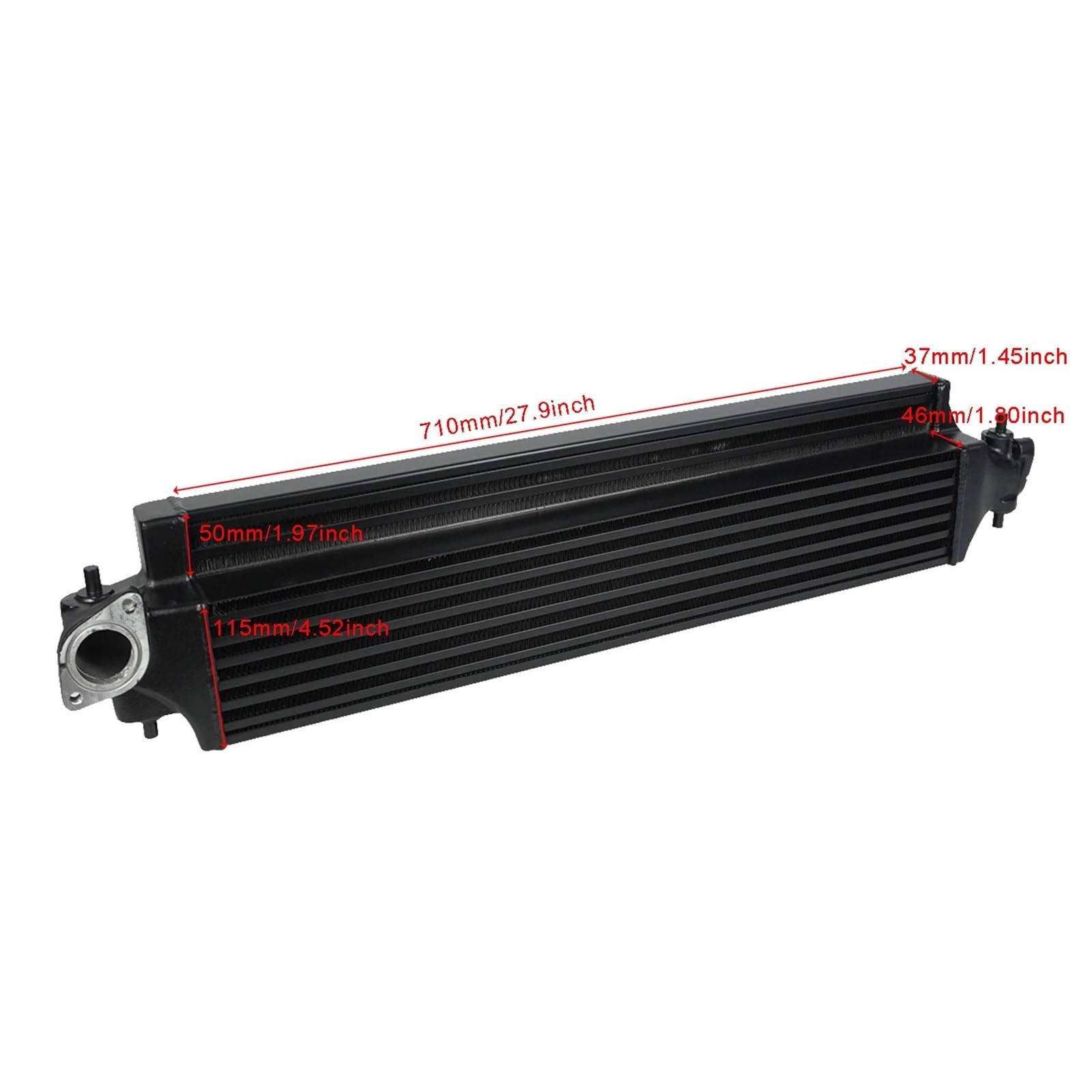 Radiator Zestaw Do Chłodnicy Międzystopniowej Do Samochodu Honda Civic FC/FK 1.0T 1.5T Turbo 2016-2021 Bezpośrednia Wymiana Chłodnicy Międzystopniowej Zestaw Chłodzący(Black)