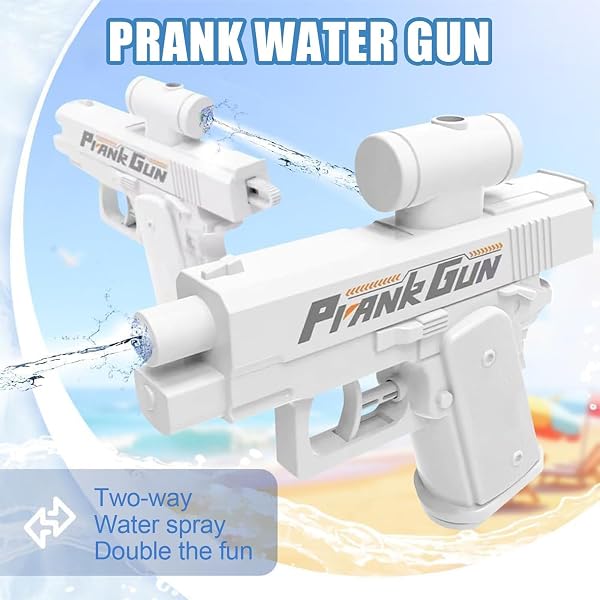 Prank Water Gun Pistola ad Acqua Scherzo Pistole Acqua Piccole Inversione Bidirezionale Compulsiva Pistola d'acqua per Giardino, Cortile, Piscina, Festa (Rosa) - 2