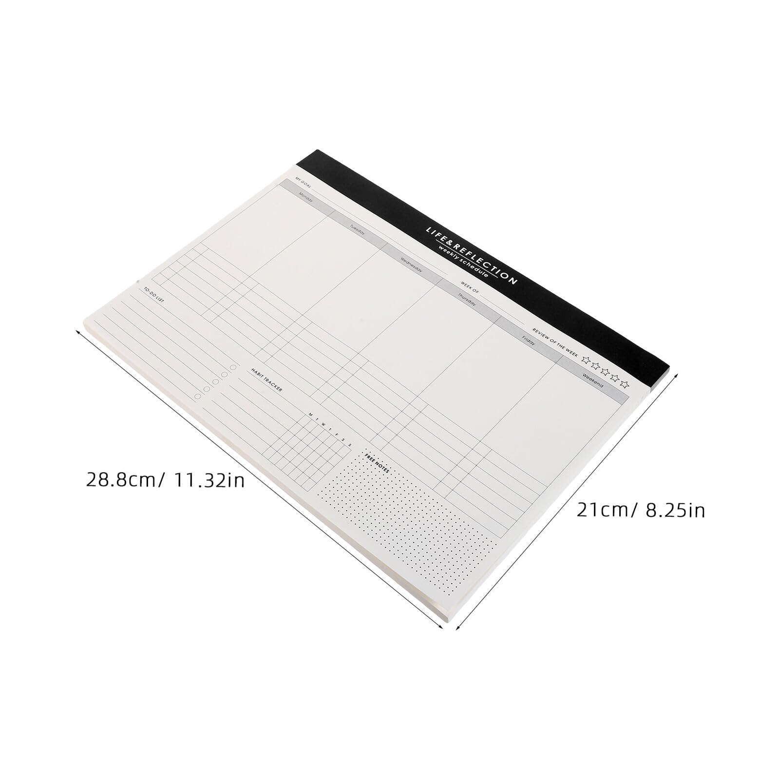 Writable Paper Weekly Schedule Planner Notebook Smooth Surface Weekly Scheduler Pad for Home School Work Task Organizer with Goal Tracker And To Do List Sections