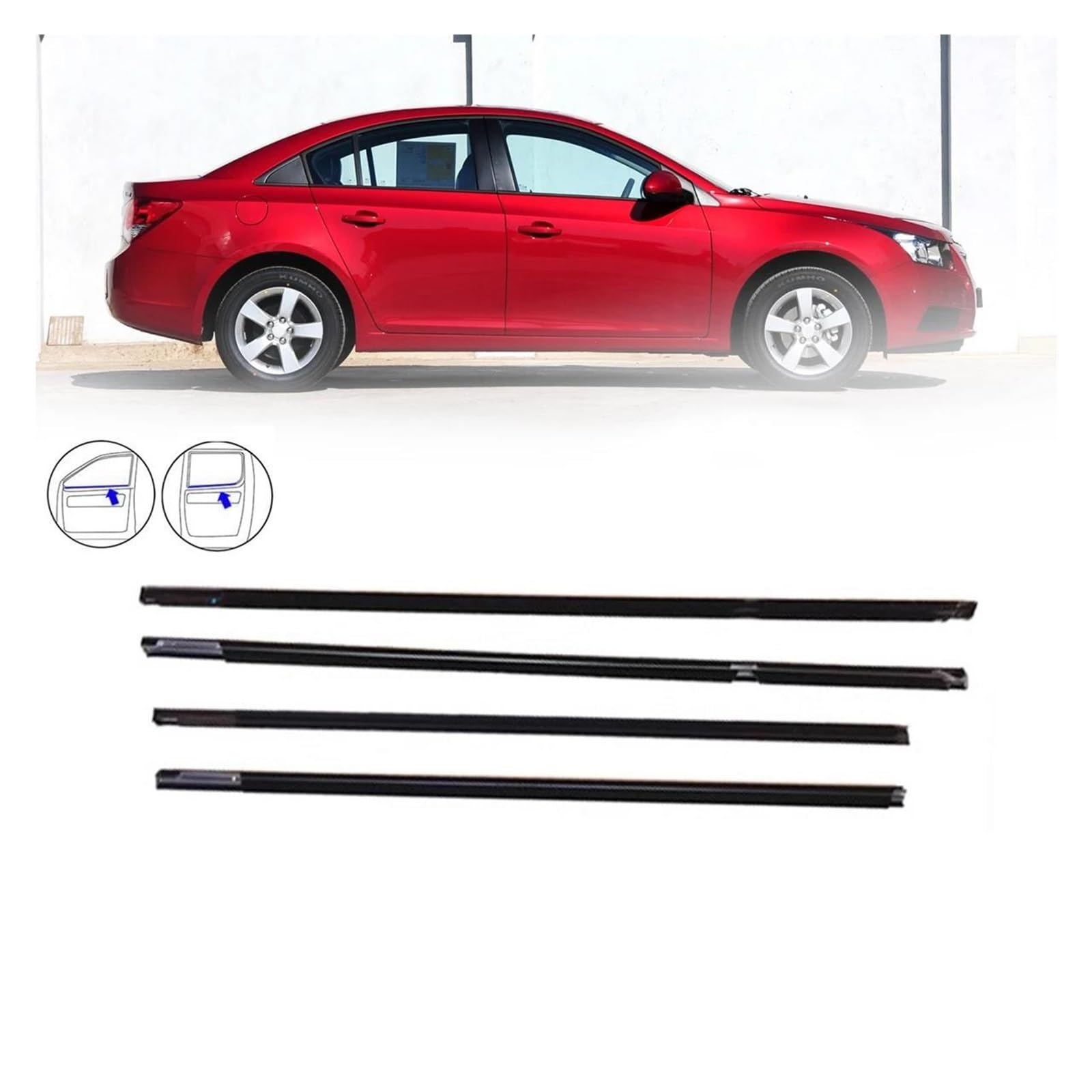 Uszczelki do okien samochodowych, gumowa listwa uszczelniająca, listwa uszczelniająca, listwa uszczelniająca do Chevy do Cruze 2009-2014, osłona krawędzi