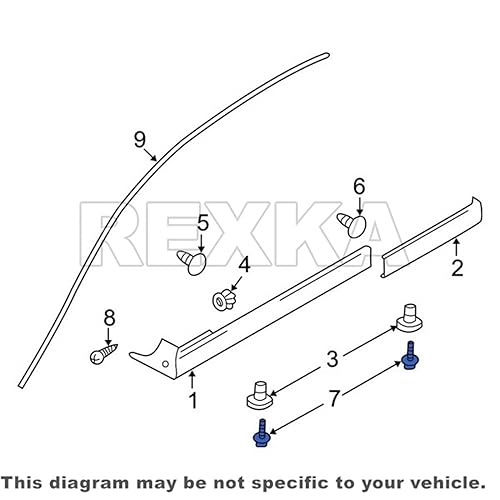 Miniatura 7 de Rexka 25 tornillos de revestimiento de guardabarros para Nissan Infiniti 01454-N5061 Cube Murano Pathfinder Quest Rogue Sentra Versa