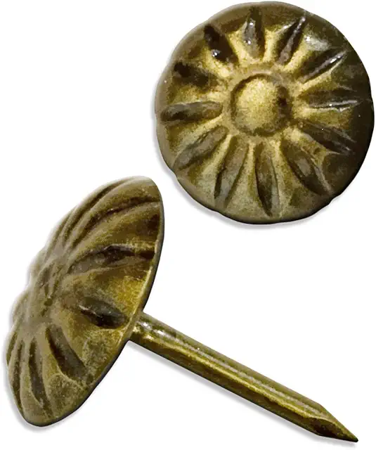 Chiodi Ottone Vintage - 100 Pezzi per Decorazioni Antiche e Mobili, 11x17 mm