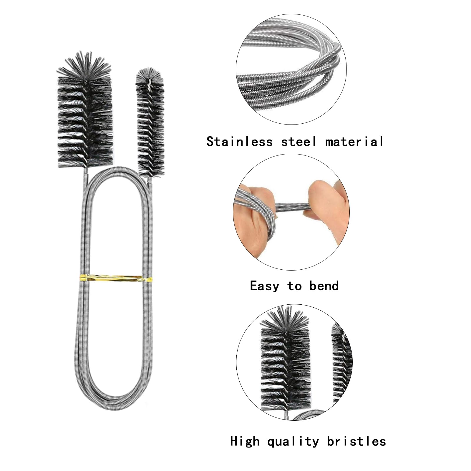 Cepillos para Tuberías 12 Piezas, Cepillo de Limpieza para Desagüe Flexible para Cocina y Baño