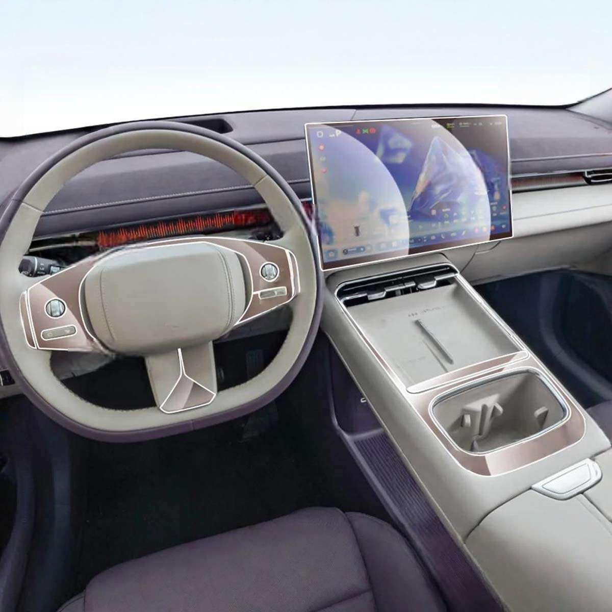 Car Interior Center Console Media Dashboard Navigation TPU Protector Film Anti-Scratch, for CHANGAN DEEPAL S07 2026