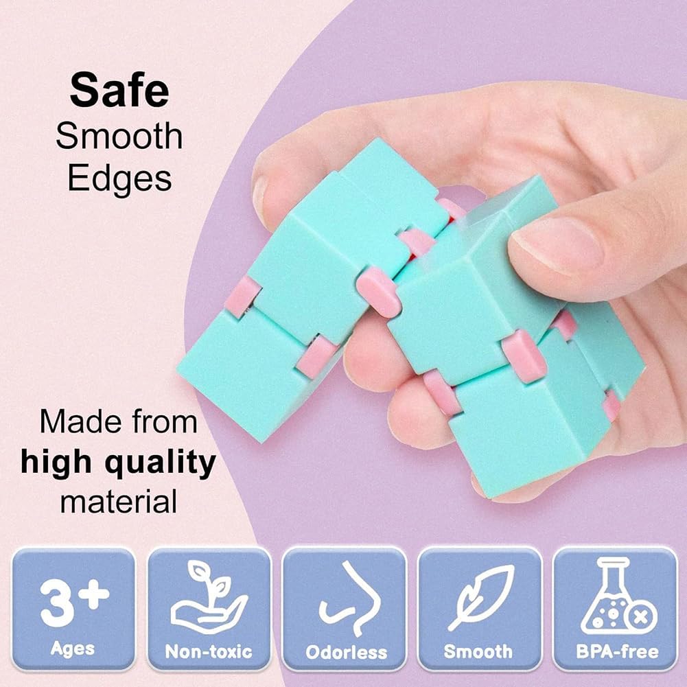 Bestie toys Infinity Cube Sensory Fidget Toy, Fidgeting Game for Kids and Adults, Cool Mini Gadget for Stress and Anxiety Relief and Kill Time, Unique Idea That is Light on The Fingers and Hands 1