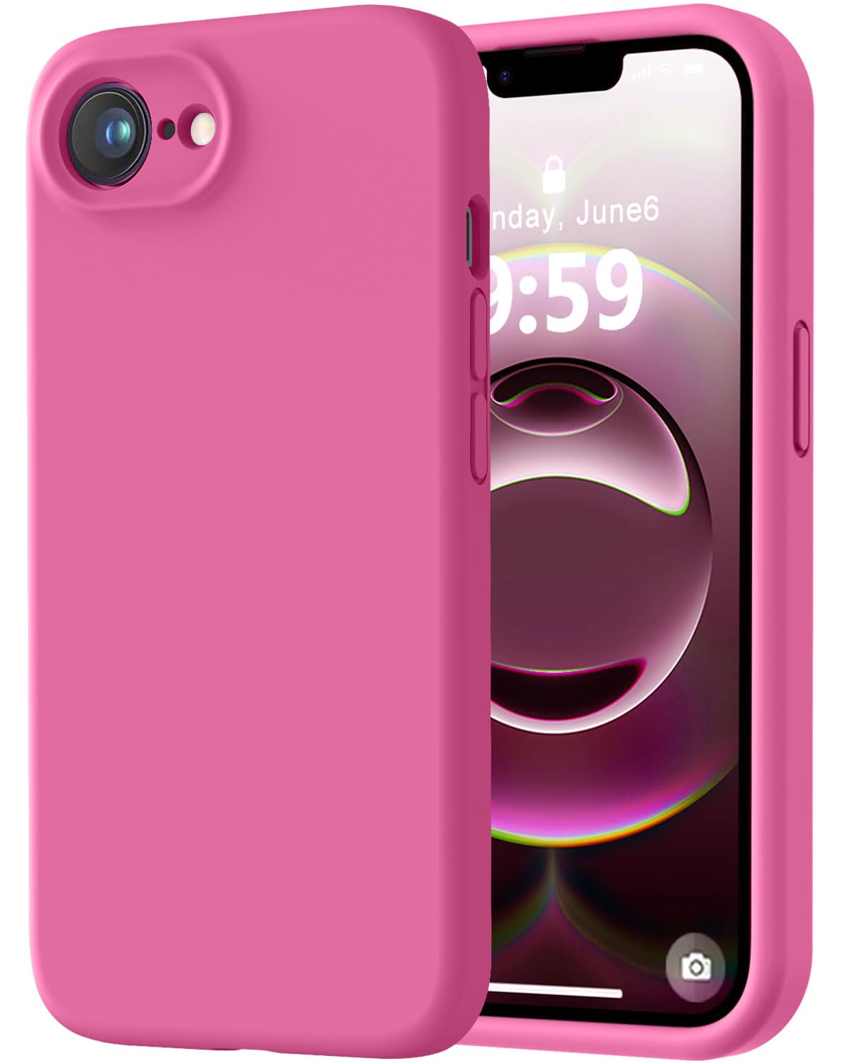 LOVE 3000 Designed for iPhone 16e/17e Case, Premium Silicone with [Soft Anti-Scratch Microfiber Lining] Shockproof Protective Phone Case for Men Women