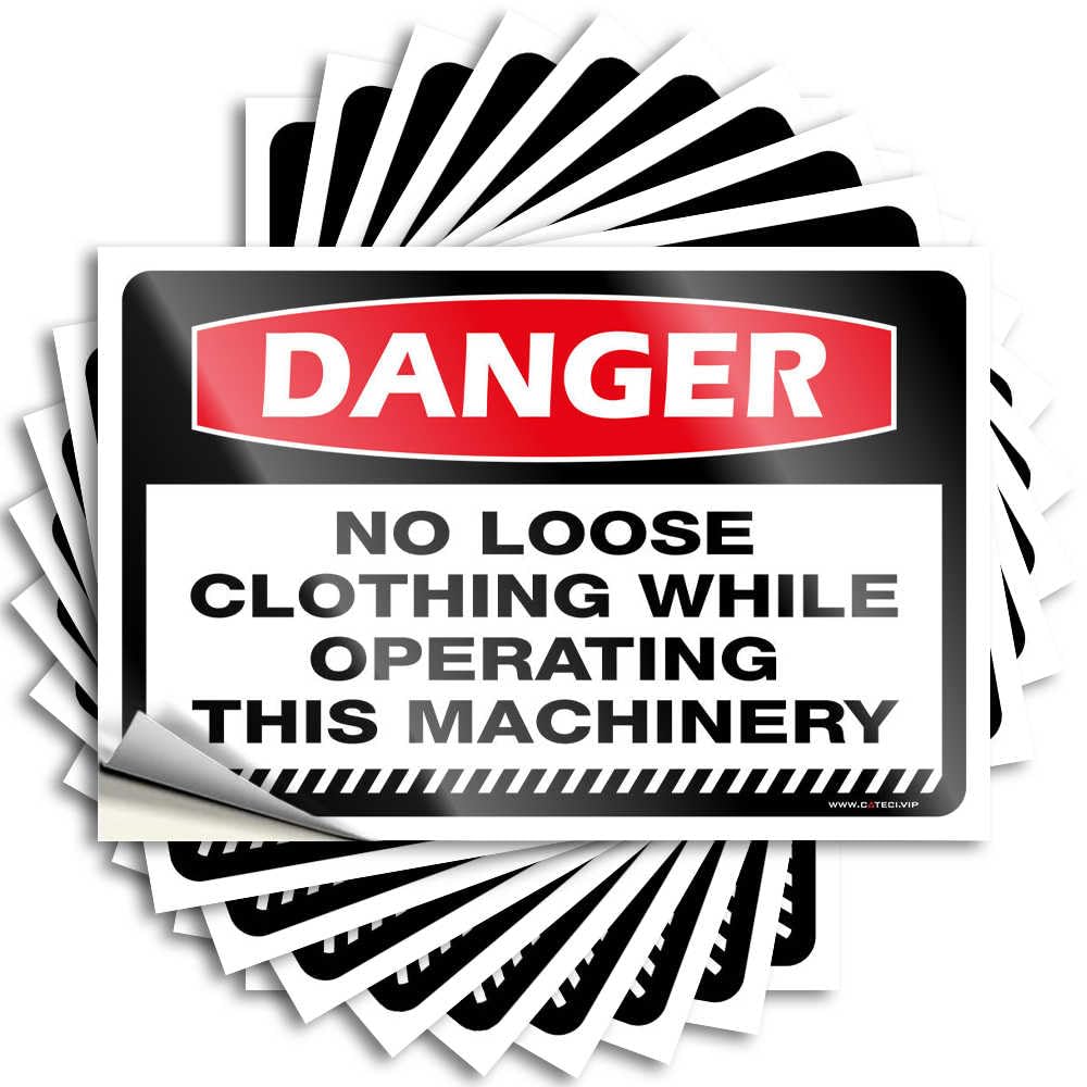Quote Room Decor Indie Aesthetic | Accent Case Danger No Loose Clothing While Operating This Machinery for Dart(8X12CM)