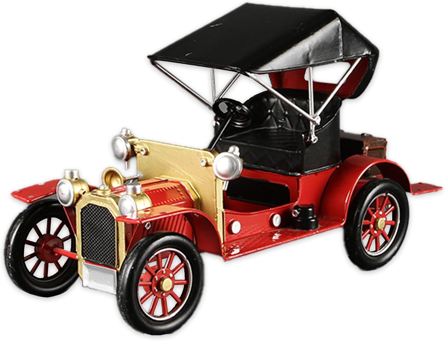 Metal Antique Vintage Car Model - Iron Classic Car Decor Handcrafted Collectible Vehicle Decoration Gift for Farmhouse Decor Decorative Tabletop