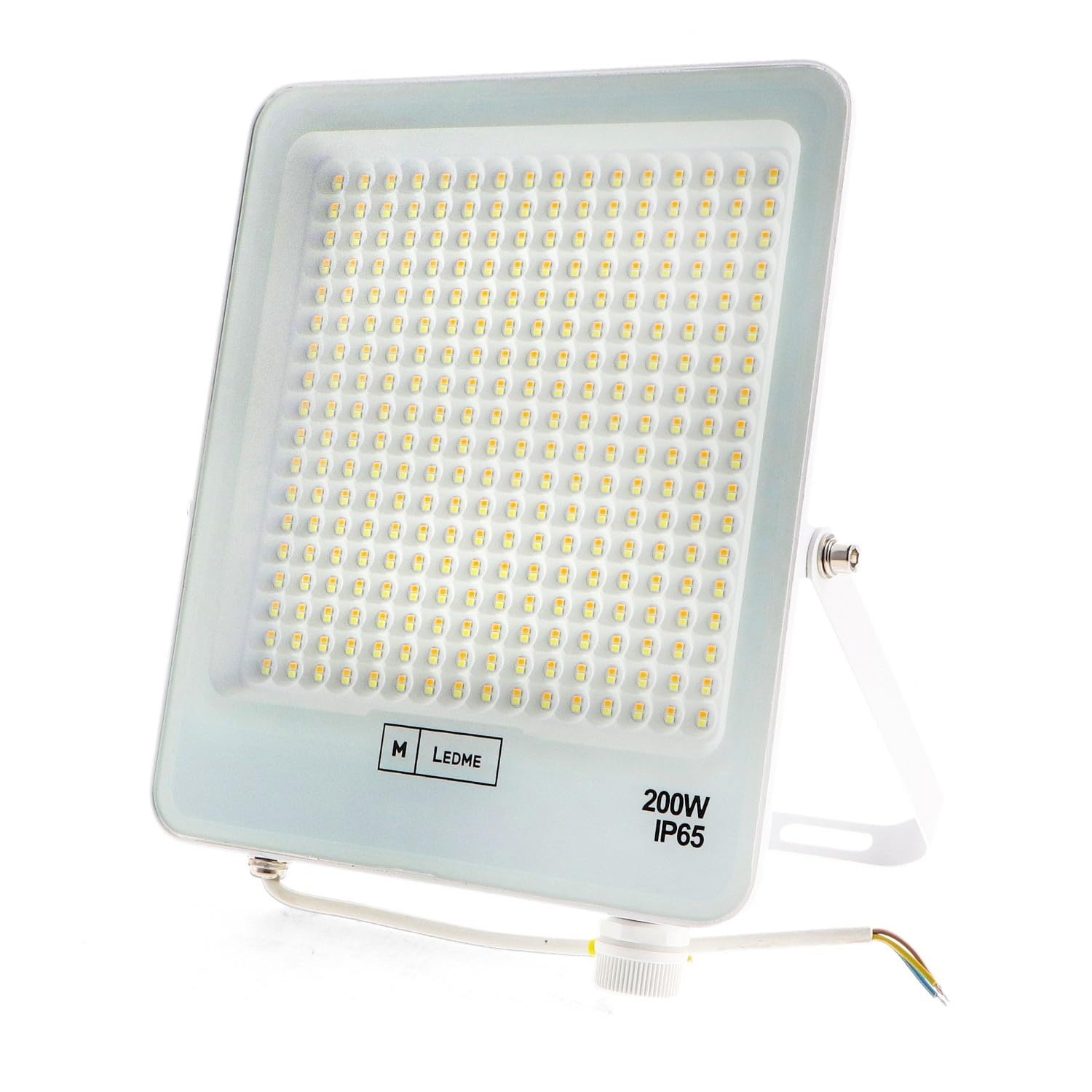 M Ledme - Projecteur LED Napoli Plus Blanc 200W, Protection IP65, Dimmable Lumière Froide à la Lumière Chaude 2700K-6500K, Éclairage Extérieur, Pour utilisation dans les jardins, patio, entrepôts