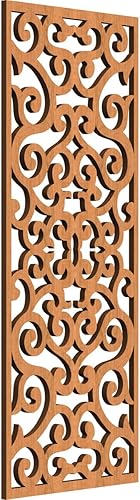9 3/8 pulgadas de ancho x 24 3/8 pulgadas de alto x 1/4 pulgadas de alto, paneles de pared de madera con calado, cereza