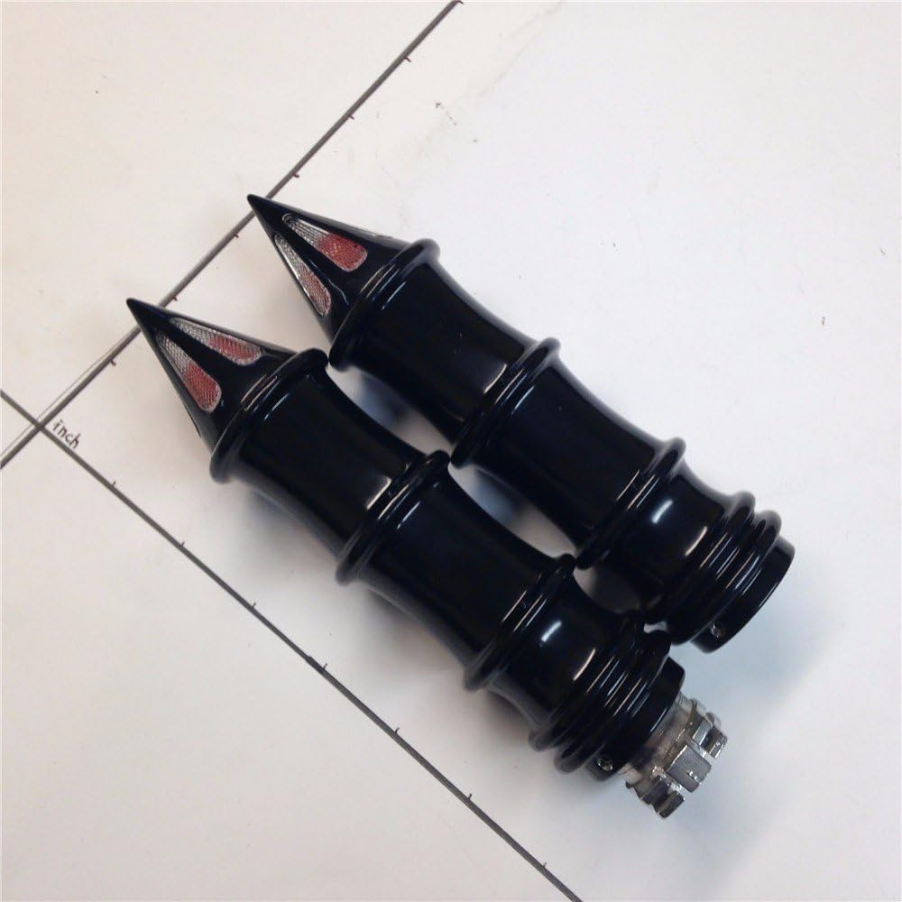 SMT-Billet Rubber 7/8'' Spike Handlebar Grips Compatible With Honda Suzuki Kawasaki Yamaha Bike chromed [B00XM7J8Y2]
