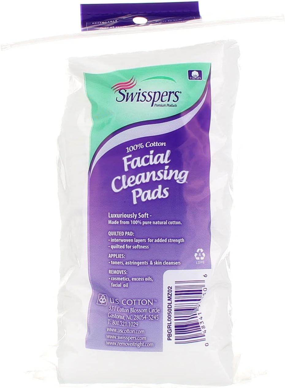 Swisspers Cotton Rounds 50 Count (Pack of 2)