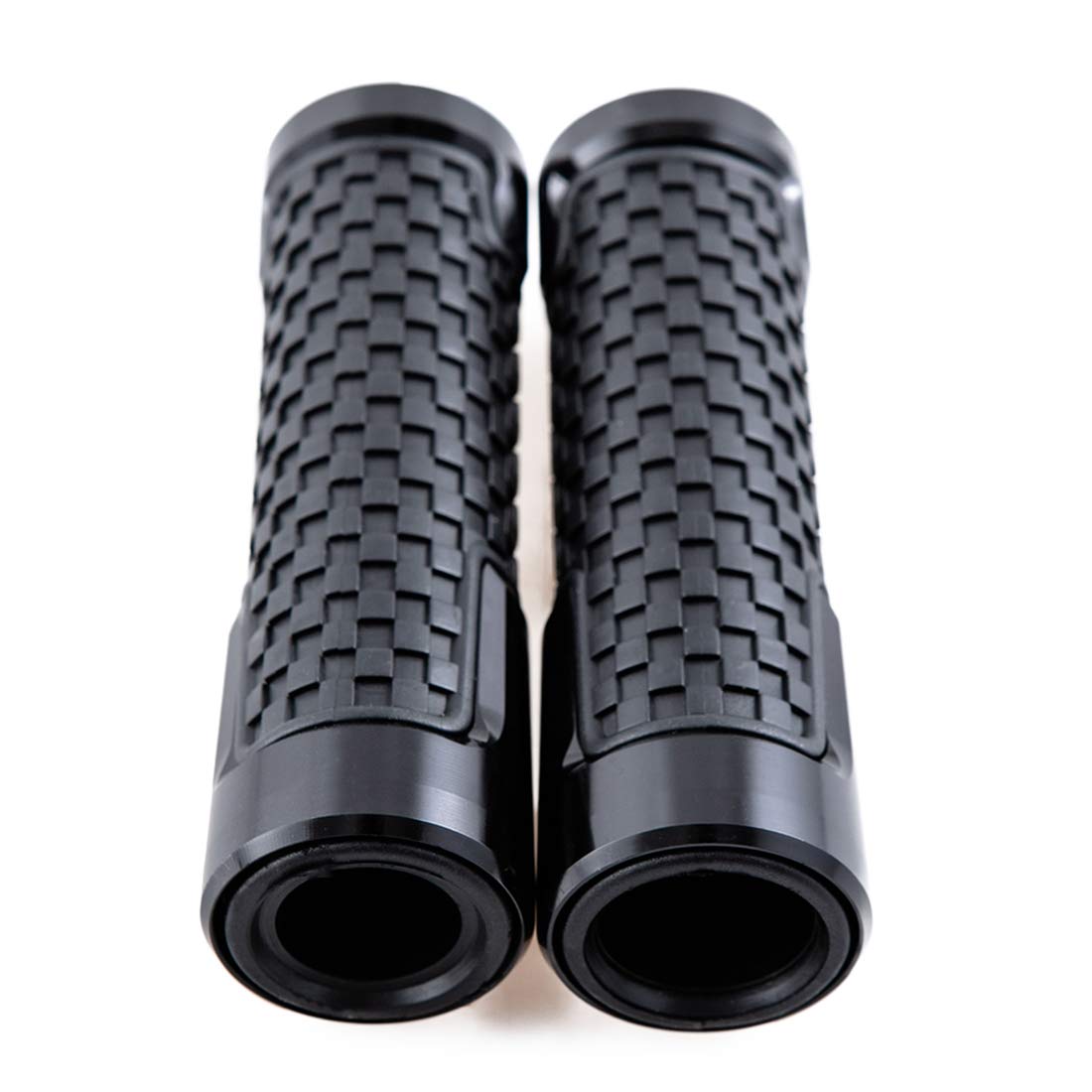 Chwyty uniwersalne na kierownicę motocyklową - 22 mm (7/8") 24 mm (1"), antypoślizgowe gumowe chwyty motocyklowe do skuterów, mopedów, quadów, ATV (czarne)