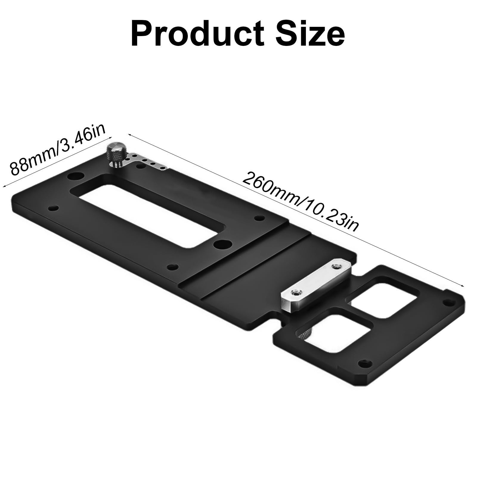 Abrazadera de guía cuadrada para carpintería, placa guía para máquina de grabado circular eléctrica flexible