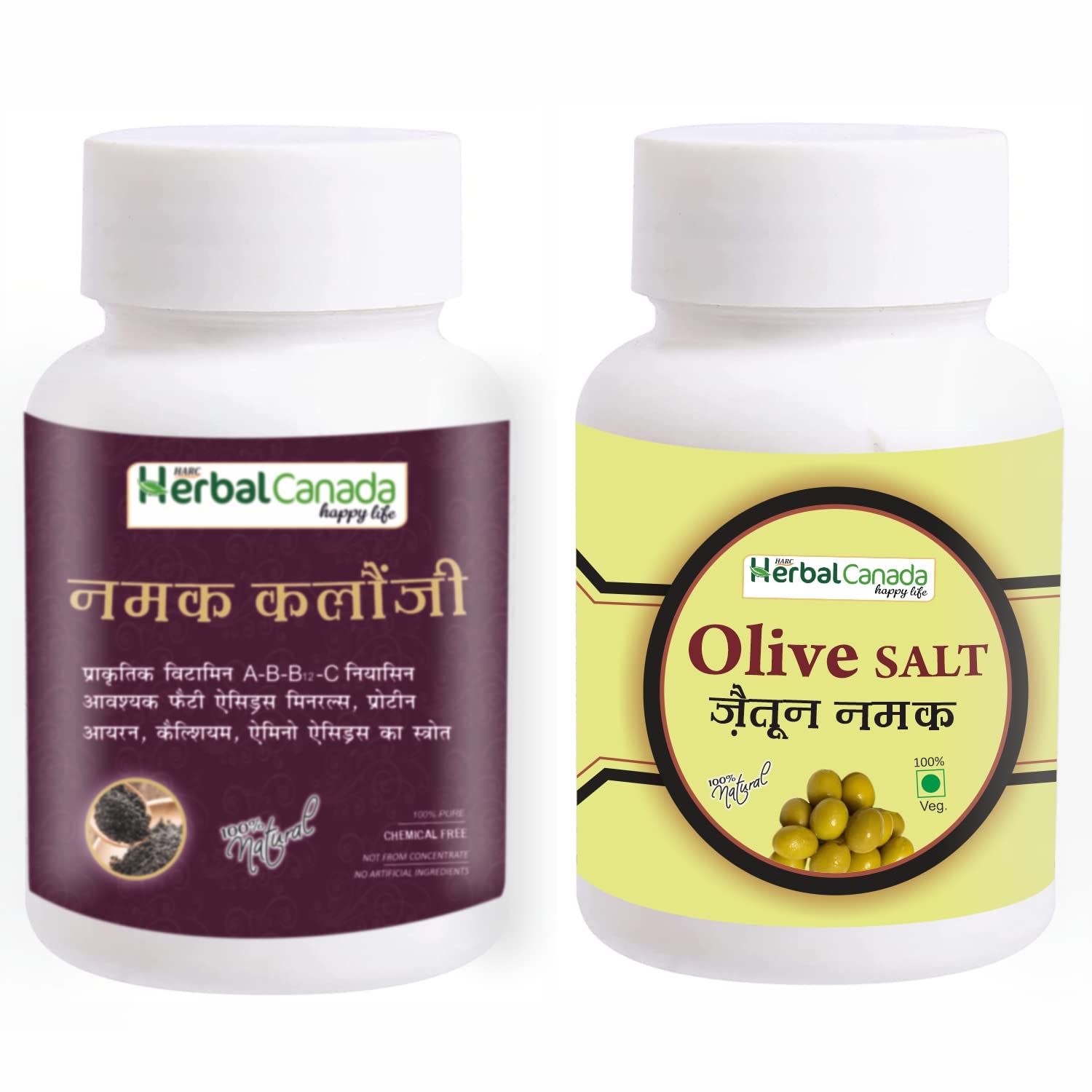 Harc Herbal Canada Olive Salt(60g) + Kalonji Salt(60g) || Helpful for Boost Immunity (Pack of 3) (B09ZB824C6) Amazon Price History, Amazon Price Tracker