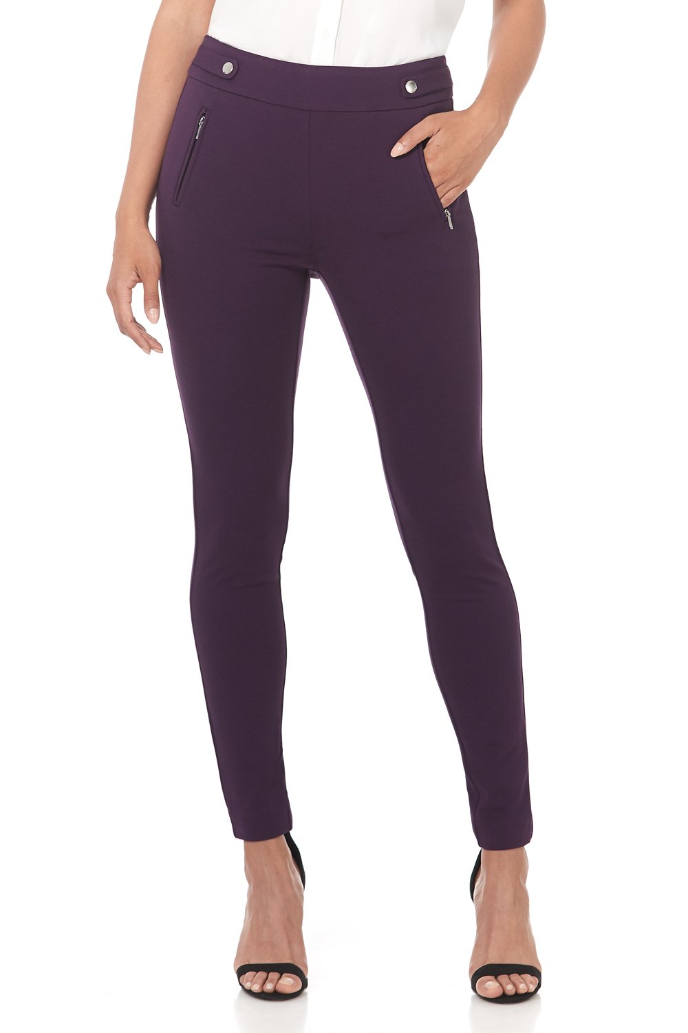 Rekucci Women's Secret Figure Pull-On Stretchy Knit Skinny Pant in Regular/Tall/Petite Sizes