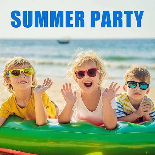 Miniatura 6 de AGGKKY Gafas de sol para niños a granel, regalos de fiesta, gafas de sol neón para niños y niñas con protección UV400