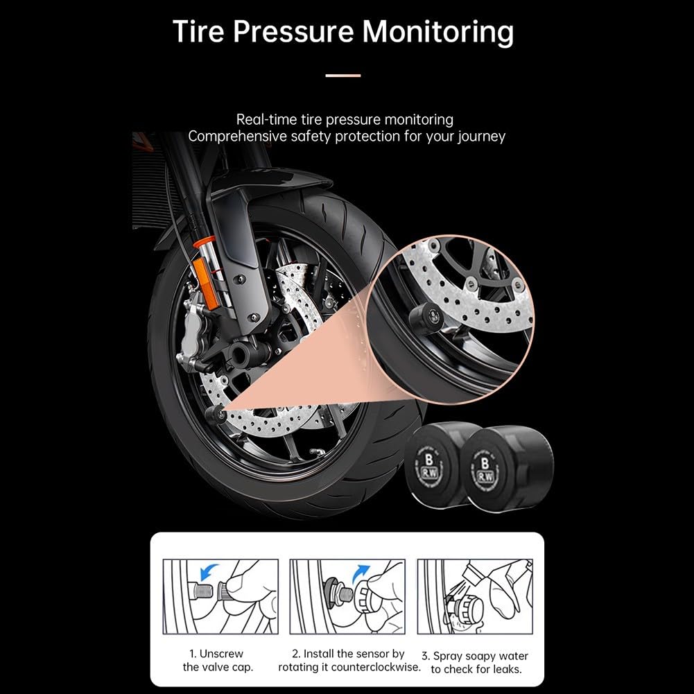 Navigatore per moto da 5 pollici HD Touch Display con IP68 impermeabile cruscotto digitale per CarPlay e Android Auto, nero