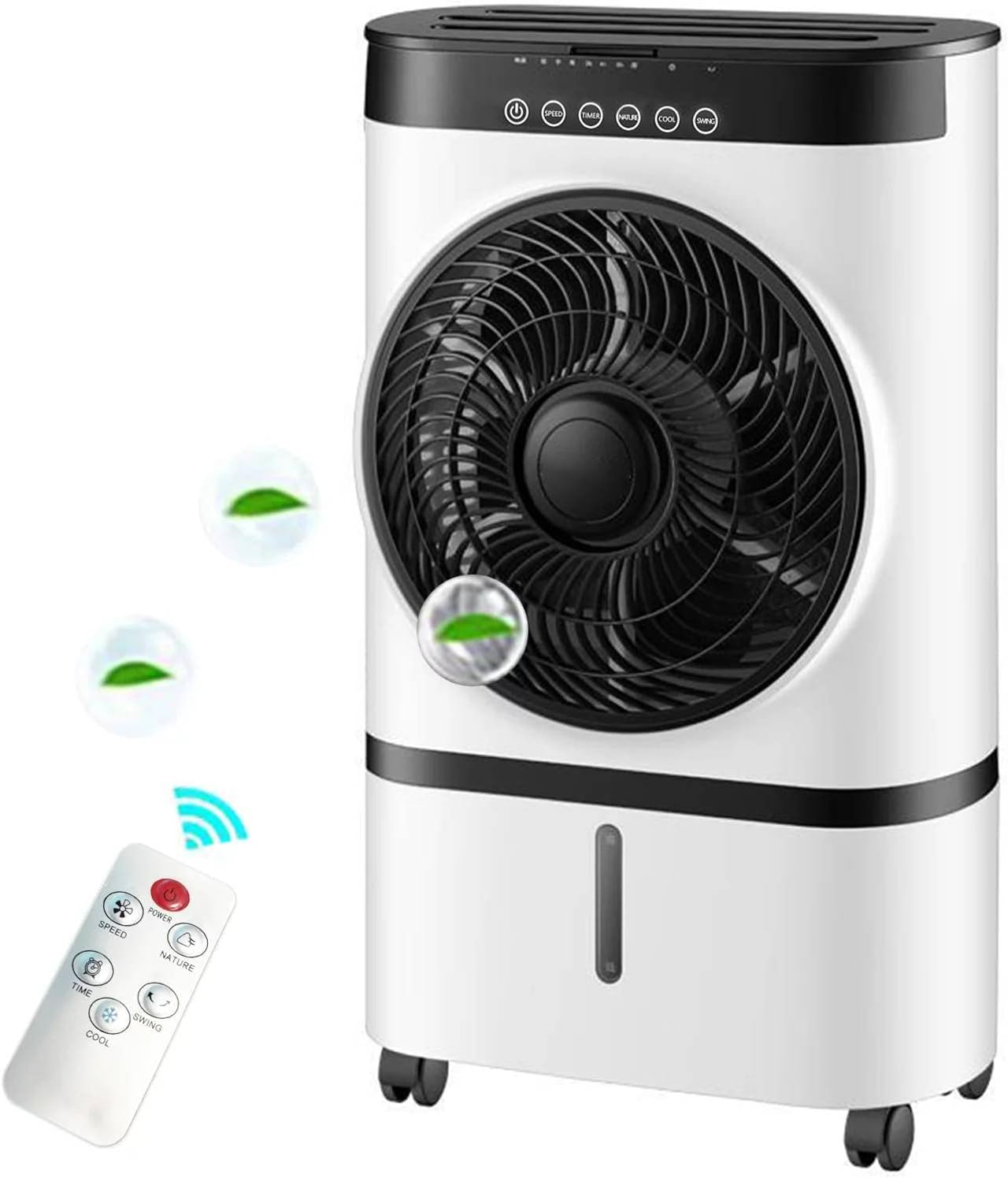 Air Cooler Fan with Remote Control for Room Black White