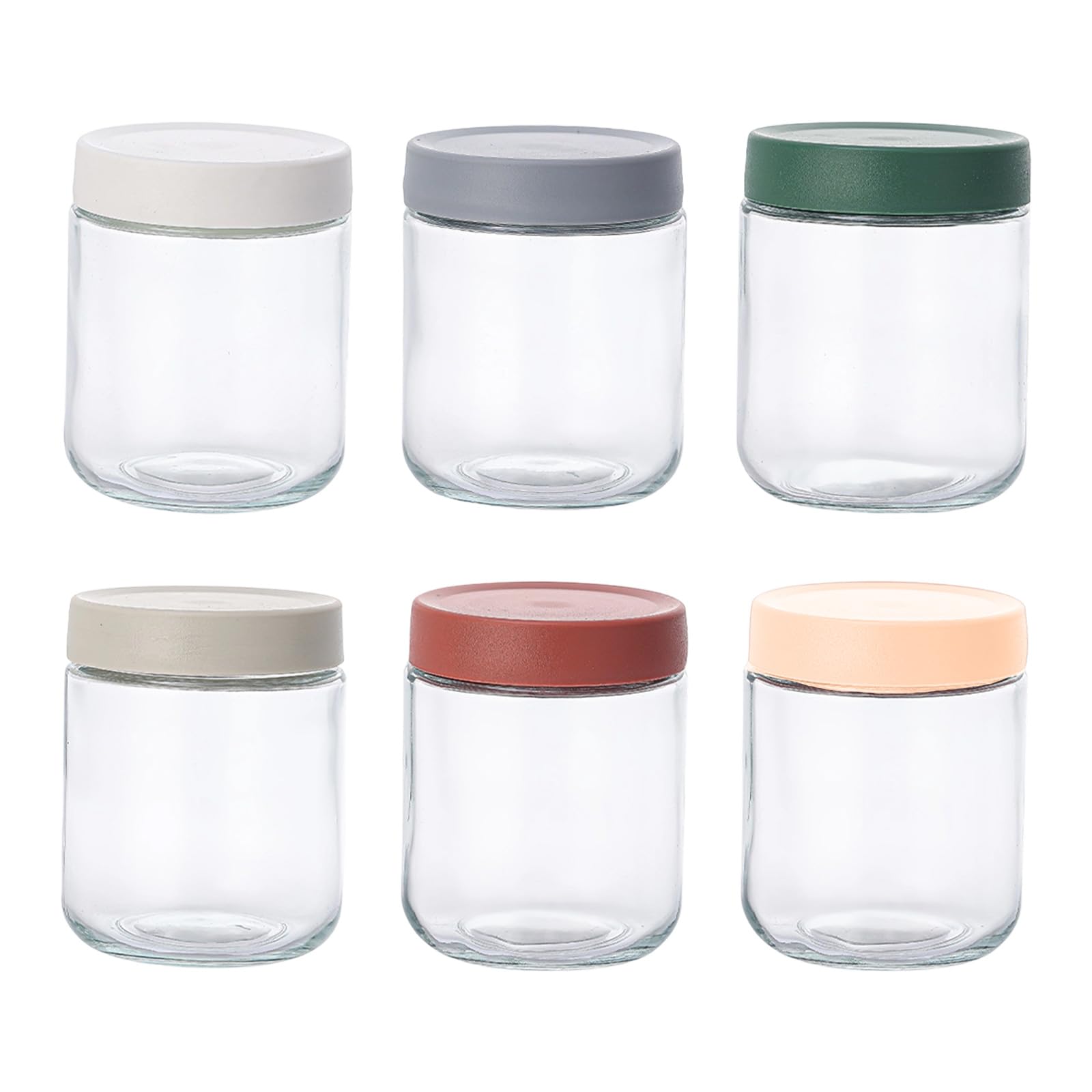 hogtnd Multipurpose Clear Jar Secure Seal Embossed Lid Candy Airtight Food Container